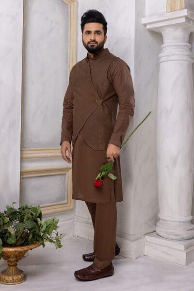 Nilofer Shahid - The Debonair - pure Irish linen - 3 Piece