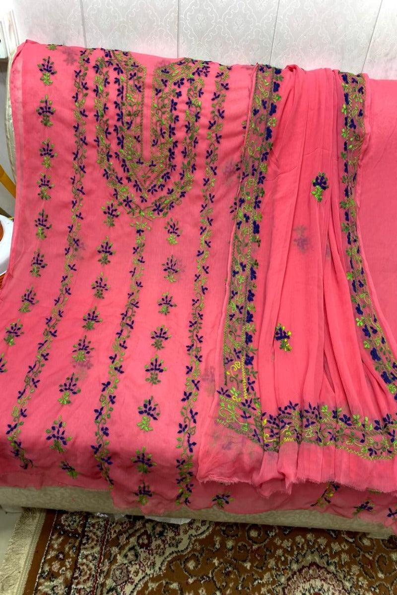 Design by Amina - Hand Embroidered Bamber Chiffon 2 piece - 19 - Studio by TCS