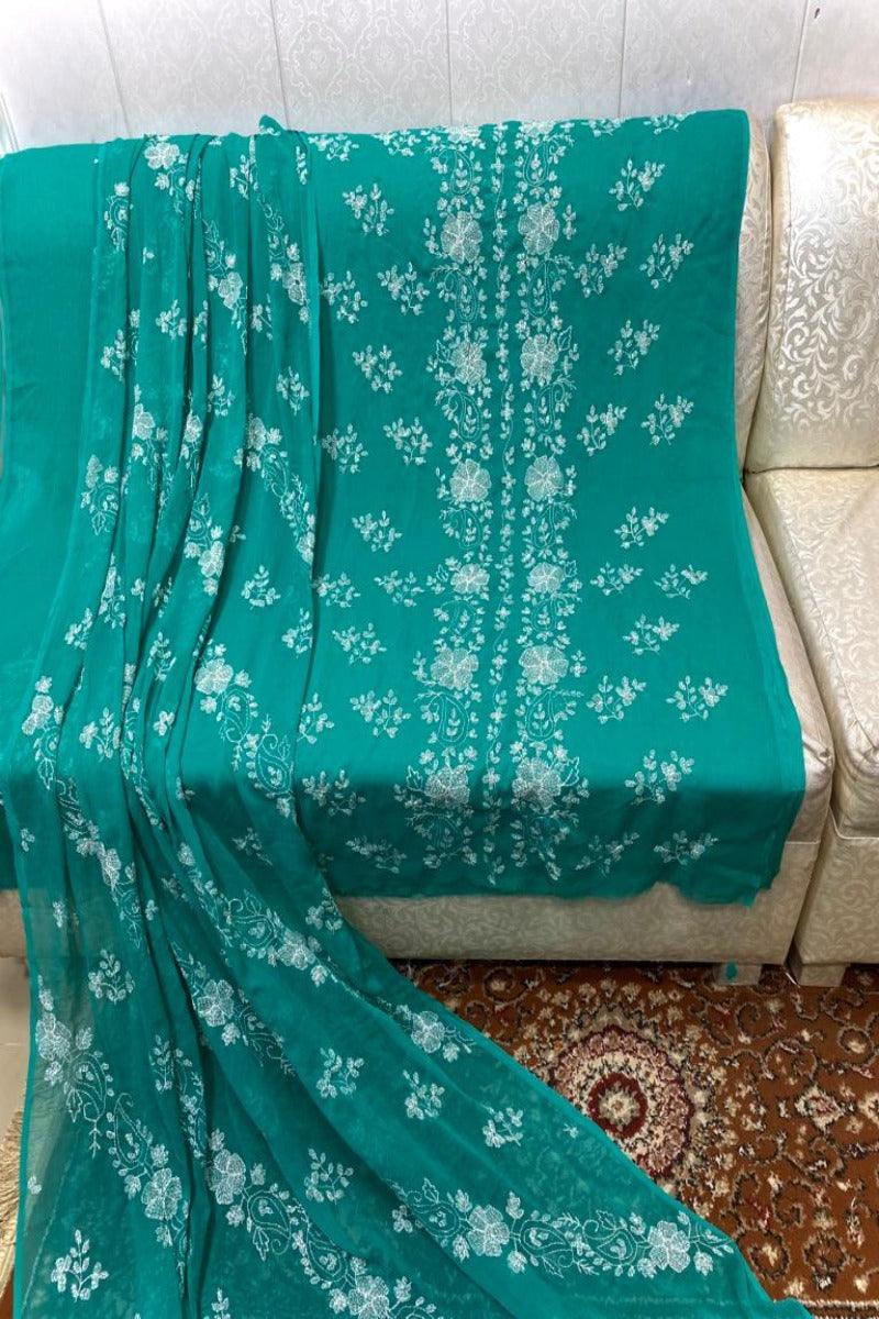 Design by Amina - Hand Embroidered Bamber Chiffon 2 piece - 21 - Studio by TCS