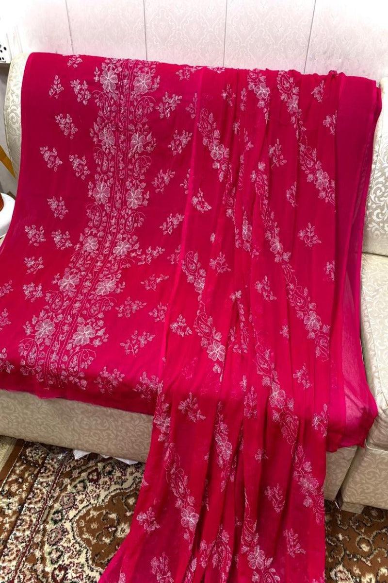 Design by Amina - Hand Embroidered Bamber Chiffon 2 piece - 23 - Studio by TCS