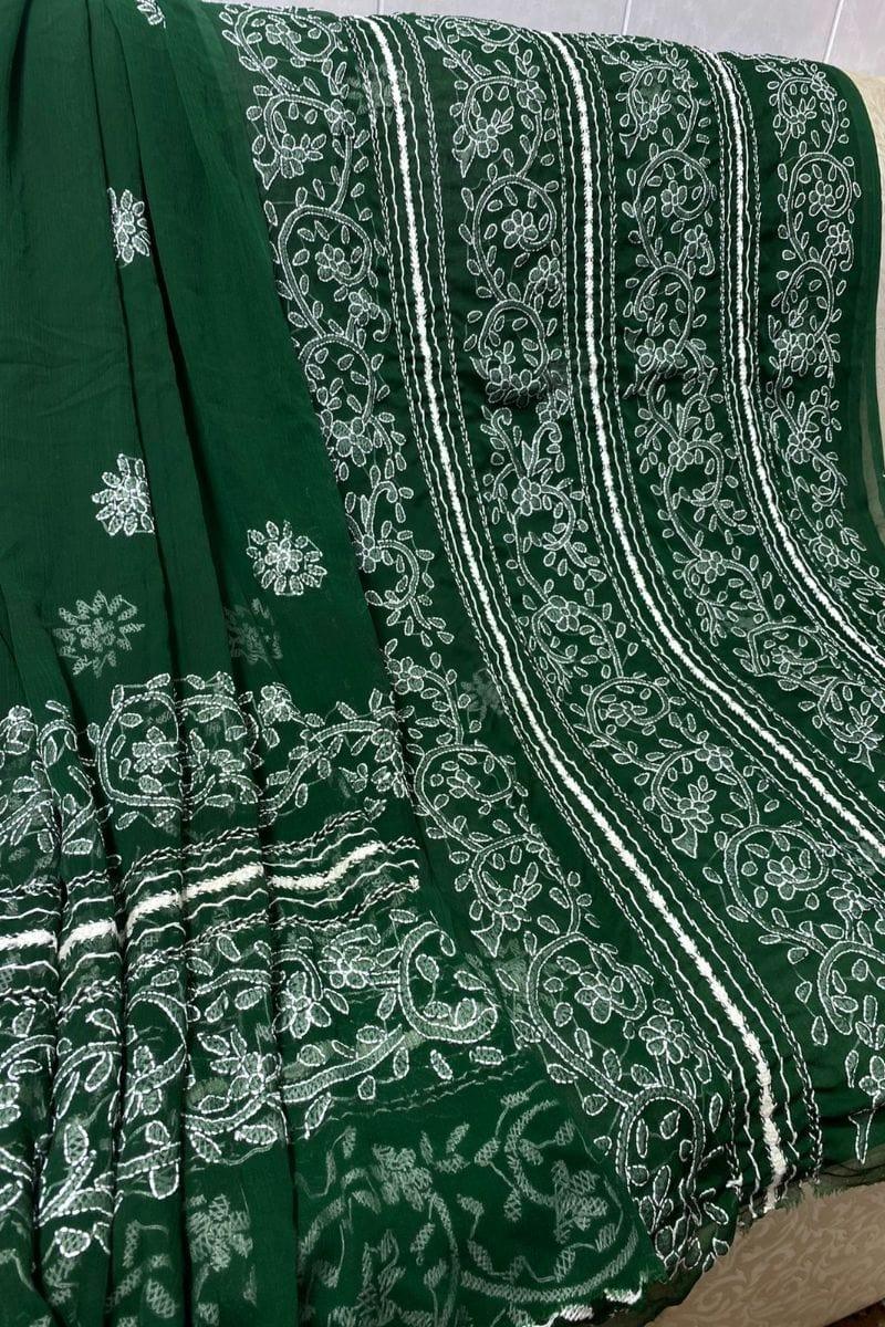 Design by Amina - Chikankari Chiffon Tarkashi Work 2 Piece - 02 - Studio by TCS