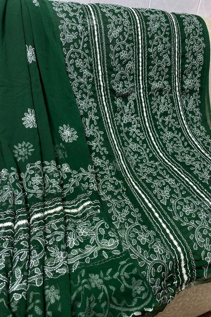 Design by Amina - Chikankari Chiffon Tarkashi Work 2 Piece - 02 - Studio by TCS