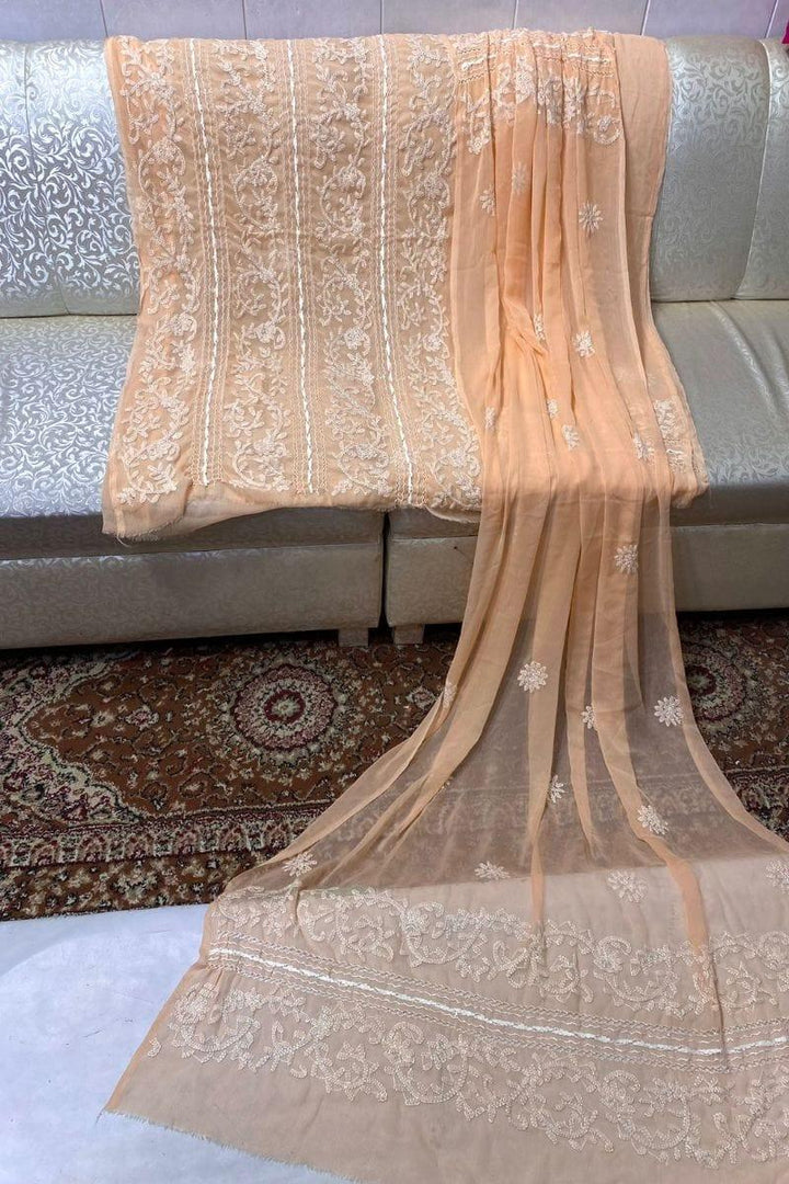 Design by Amina - Chikankari Chiffon Tarkashi Work 2 Piece - 07 - Studio by TCS