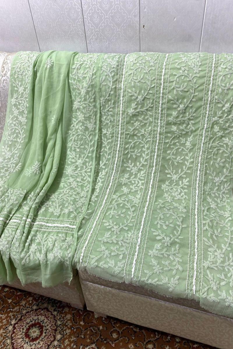 Design by Amina - Chikankari Chiffon Tarkashi Work 2 Piece - 05 - Studio by TCS