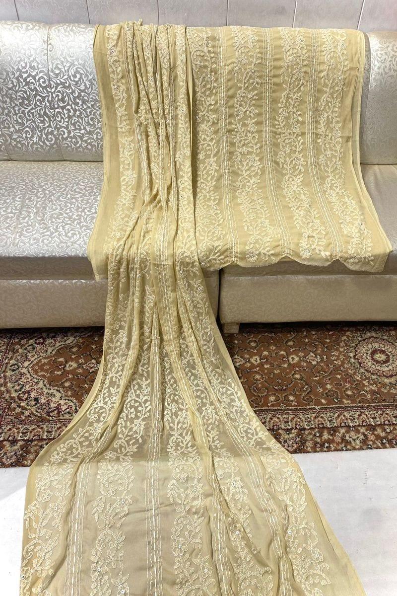 Design by Amina - Chikankari Chiffon Tarkashi Work 2 Pc - 06 - Studio by TCS