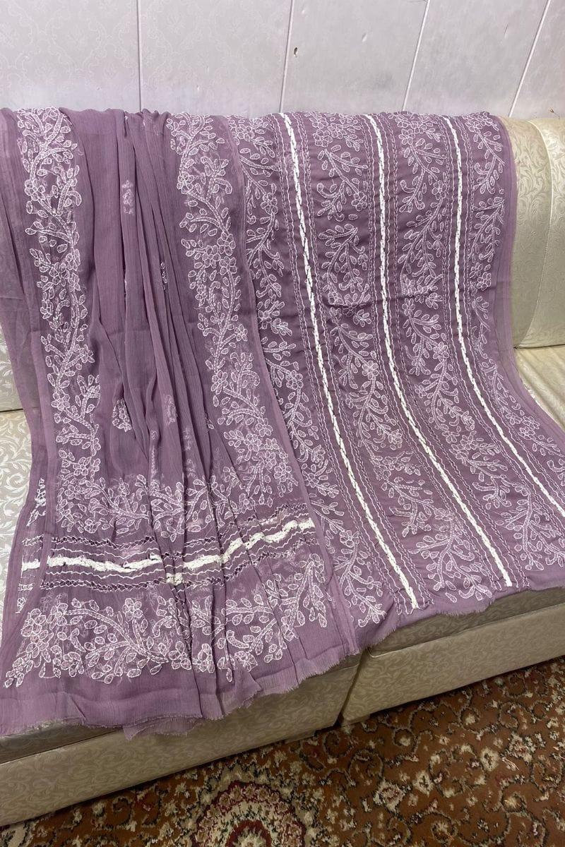 Design by Amina - Chikankari Chiffon Tarkashi Work 2 Piece - 11 - Studio by TCS