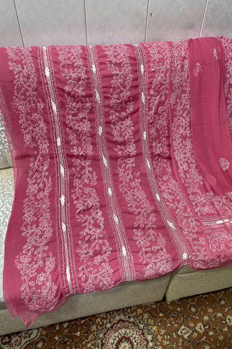 Design by Amina - Chikankari Chiffon Tarkashi Work 2 Piece - 10 - Studio by TCS