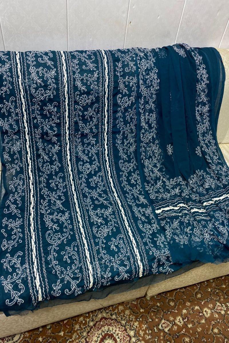 Design by Amina - Chikankari Chiffon Tarkashi Work 2 Piece - 16 - Studio by TCS