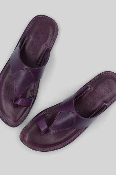 Novado - Kolhapuri Slippers with Toe Loop - Purple - Studio by TCS