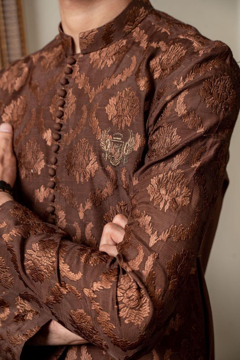 Nilofer Shahid - Cardinal prince - Raw Silk - Embroidered - 2 Piece - Studio by TCS