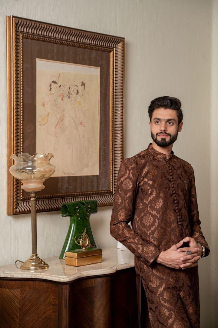 Nilofer Shahid - Cardinal prince - Raw Silk - Embroidered - 2 Piece - Studio by TCS