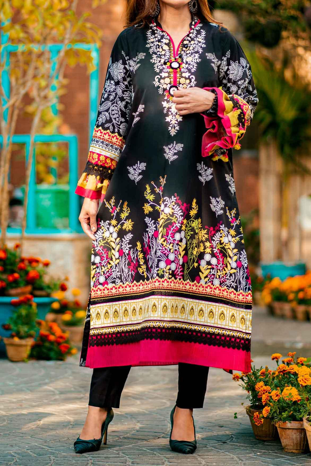 Mizaj - 1 Piece | Unstitched Printed Kurti | Lawn - S1L-220127 - Studio by TCS