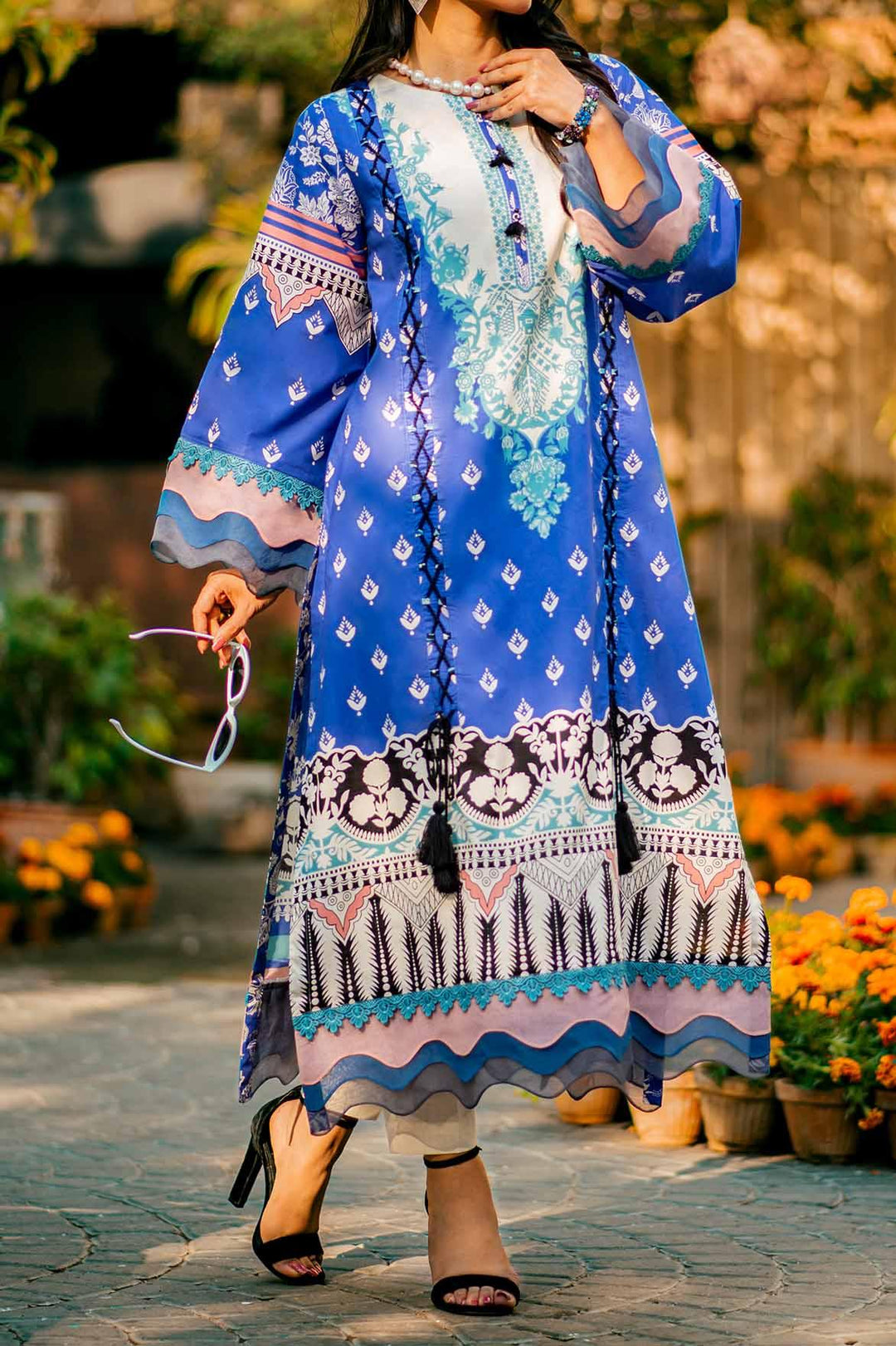 Mizaj - 1 Piece | Unstitched Printed Kurti | Lawn - S1L-220128 - Studio by TCS