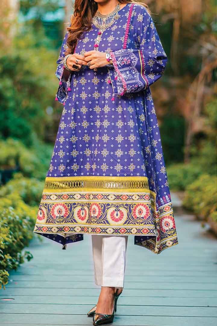 Mizaj - Unstitched Digital Printed Lawn Shirt - 1 PC - Studio by TCS