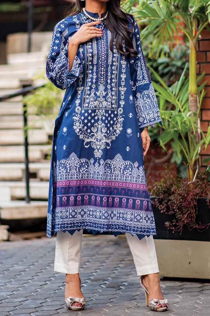 Mizaj - Unstitched Digital Printed Lawn Shirt - 1 PC - Studio by TCS