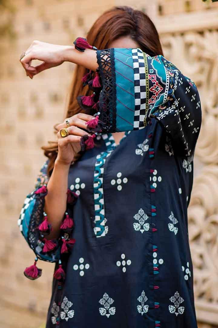 Mizaj - Unstitched Digital Printed Lawn Shirt - 1 PC - Studio by TCS