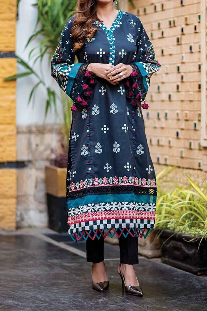 Mizaj - Unstitched Digital Printed Lawn Shirt - 1 PC - Studio by TCS