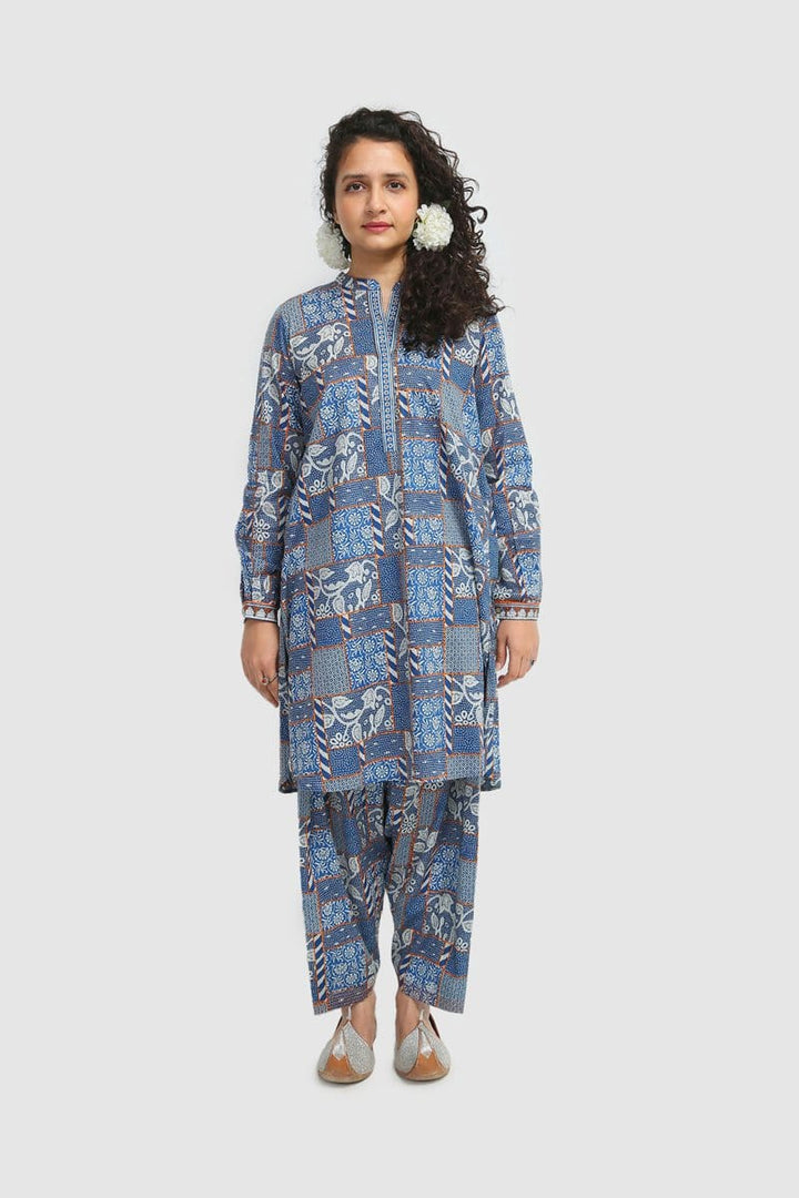 Generation - Blue Kantha Patch - 2 PC