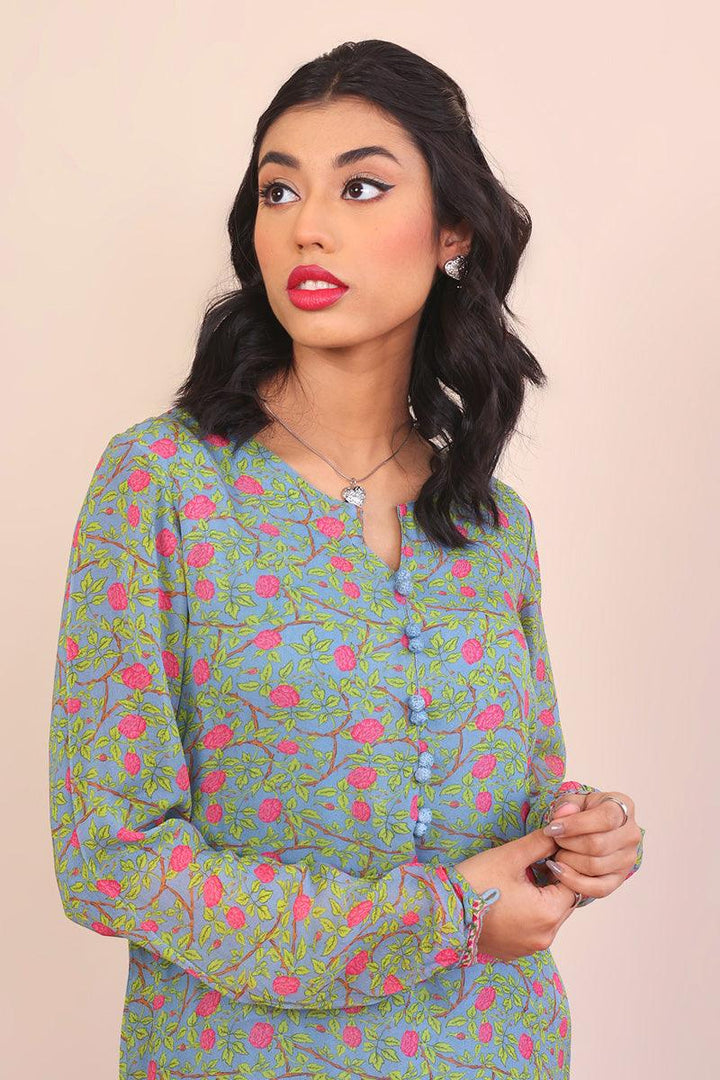 Generation - 2- Piece Gul Mithai Blush Set - Blue - Chiffon