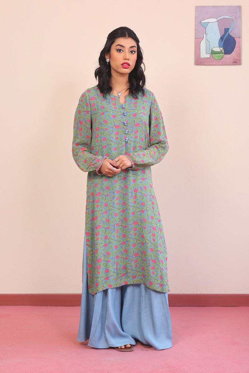 Generation - 2- Piece Gul Mithai Blush Set - Blue - Chiffon