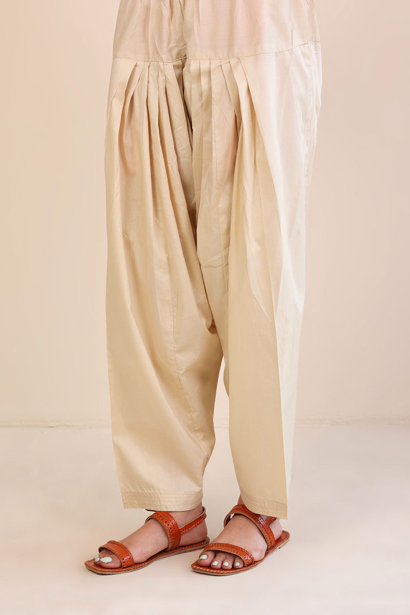Generation - Not So Basic Shalwar - 1 Piece - Beige - Cambric