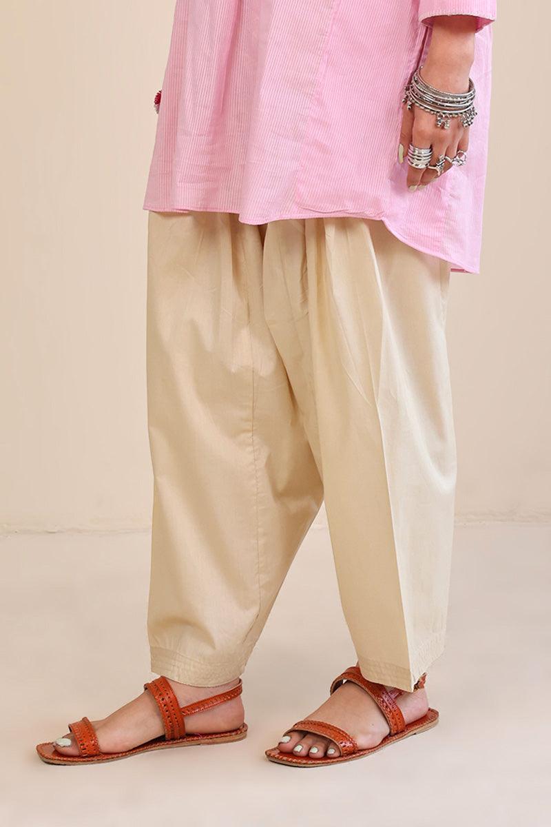Generation - Not So Basic Shalwar - 1 Piece - Beige - Cambric