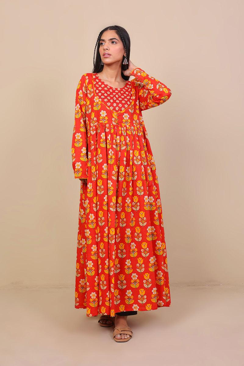 Generation - Moravian Dress - Red - Voile