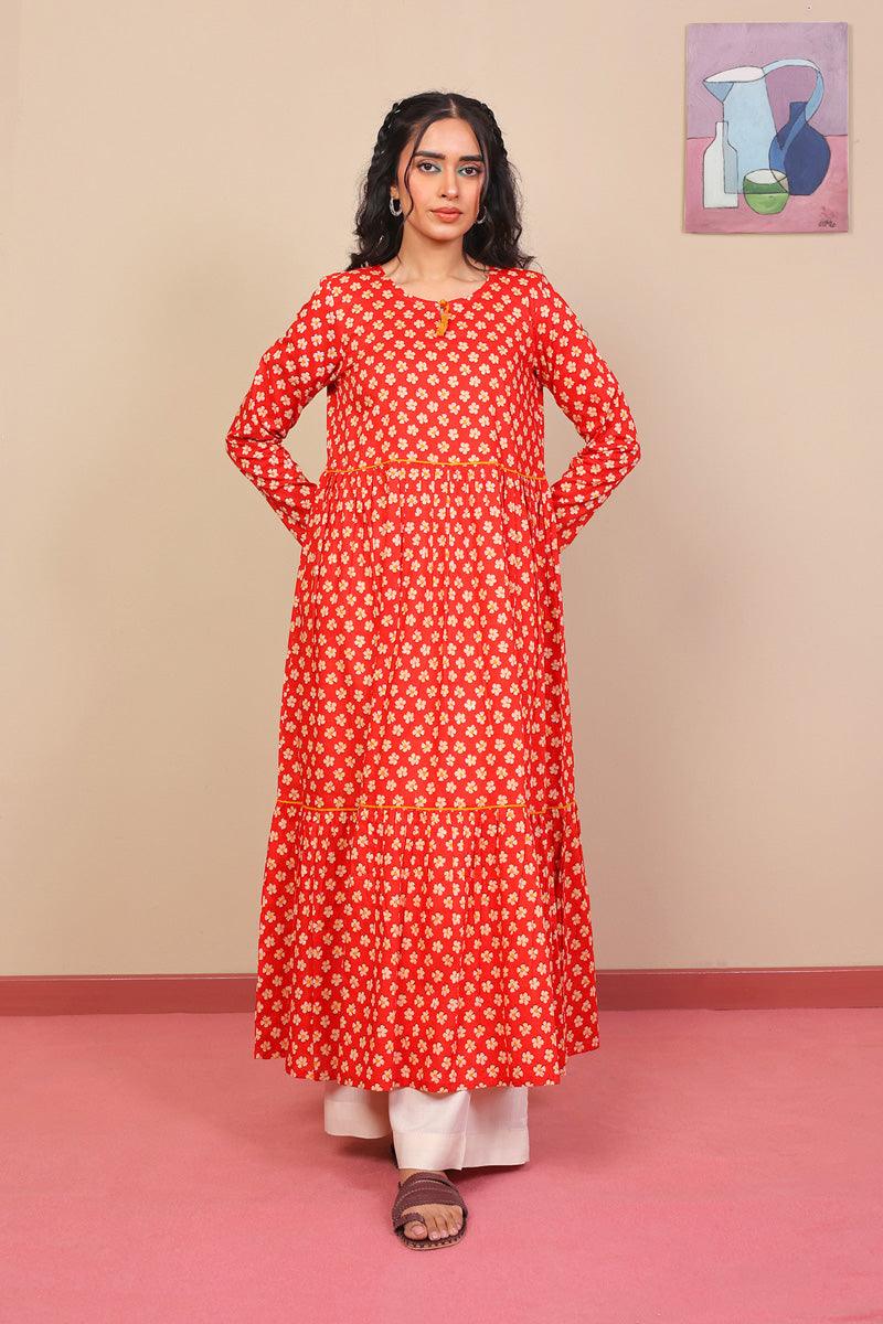 Generation - Moravian Dress - Red - Voile