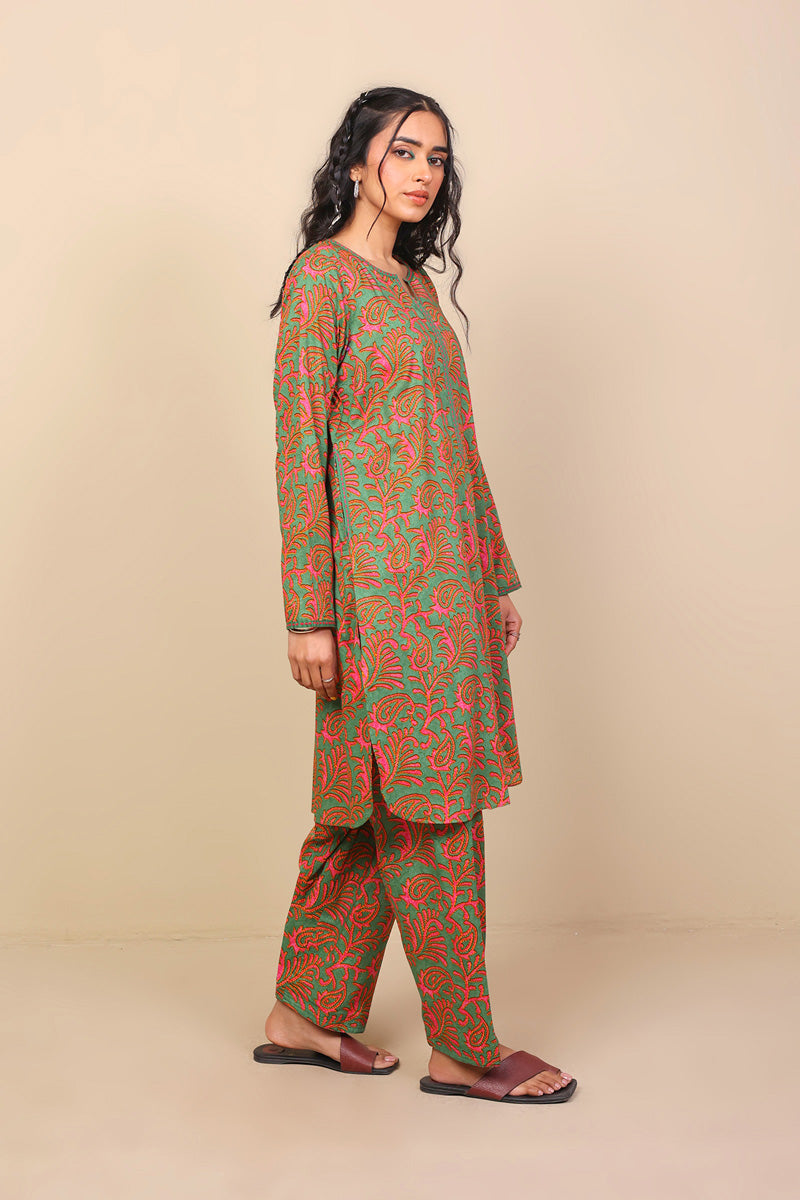 Generation - 2-Piece Sujani Set - Green - Voile
