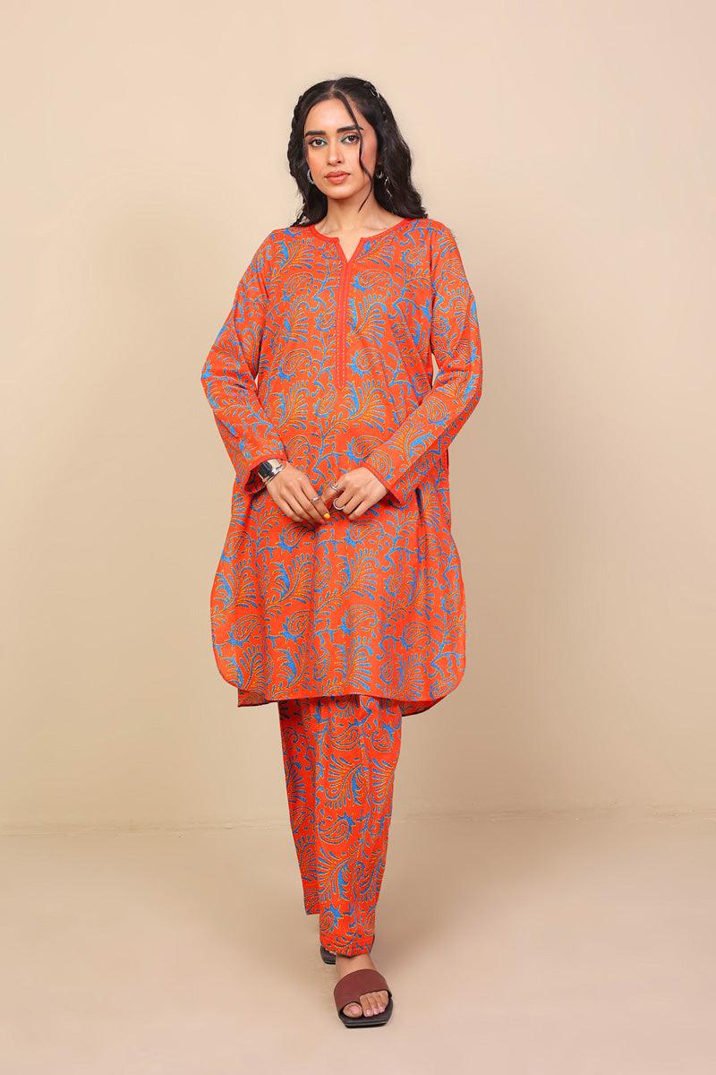 Generation - 2-Piece Sujani Set - Red - Voile