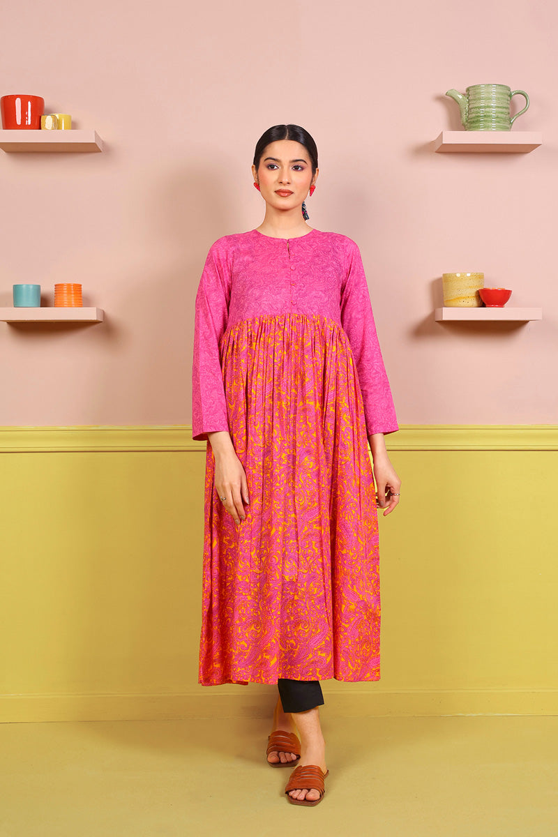Generation - Keral Dress - Mango Yellow - Voile