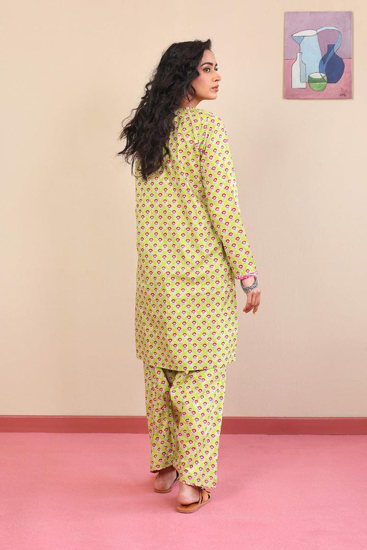 Generation - 2-Piece Block Printed Saga Super Set - Green - Voile