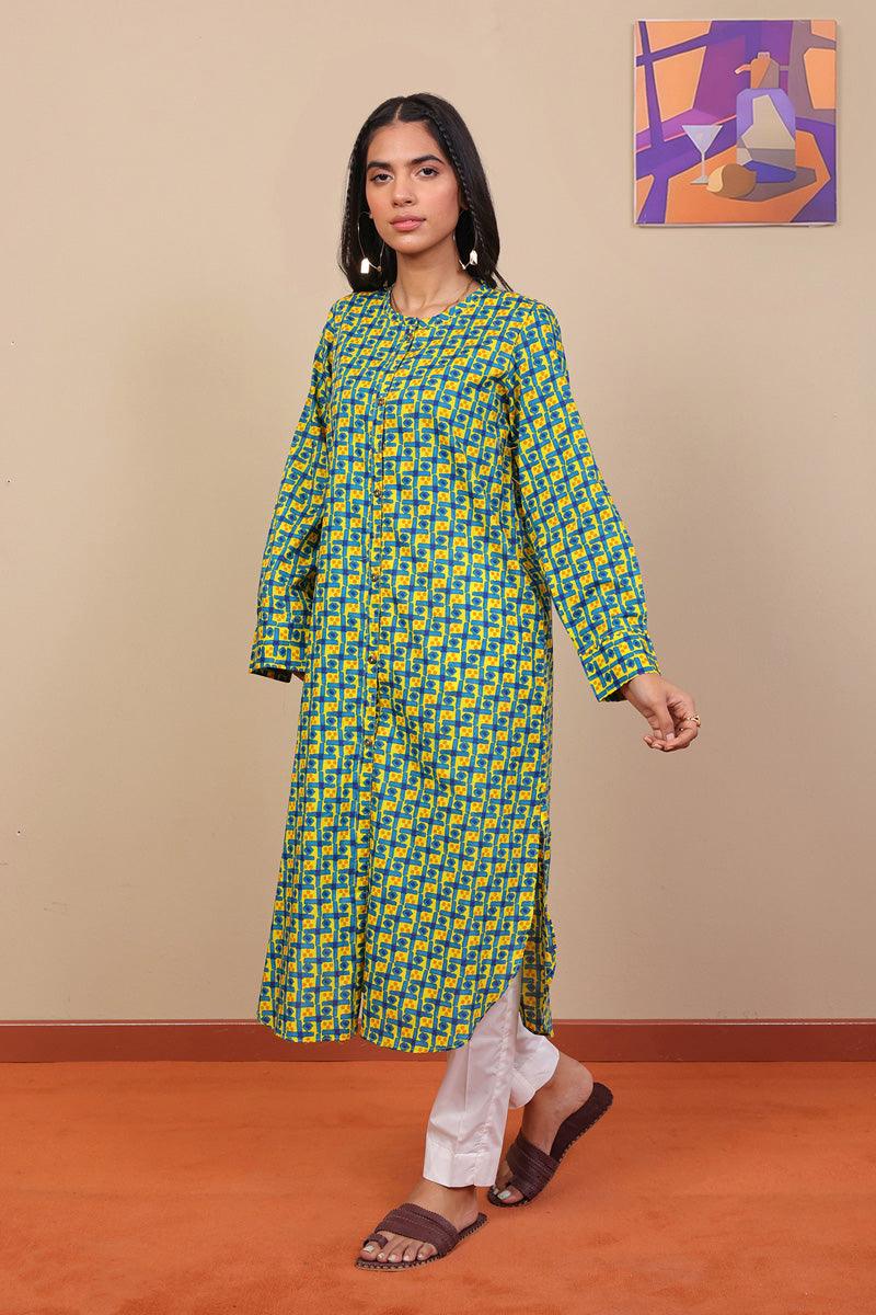 Generation - Cloves Kurta - Yellow - Voile