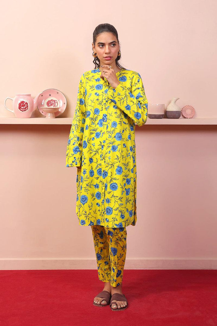 Generation - Marigold Printed Set - Yellow - Lawn - 2 Piece