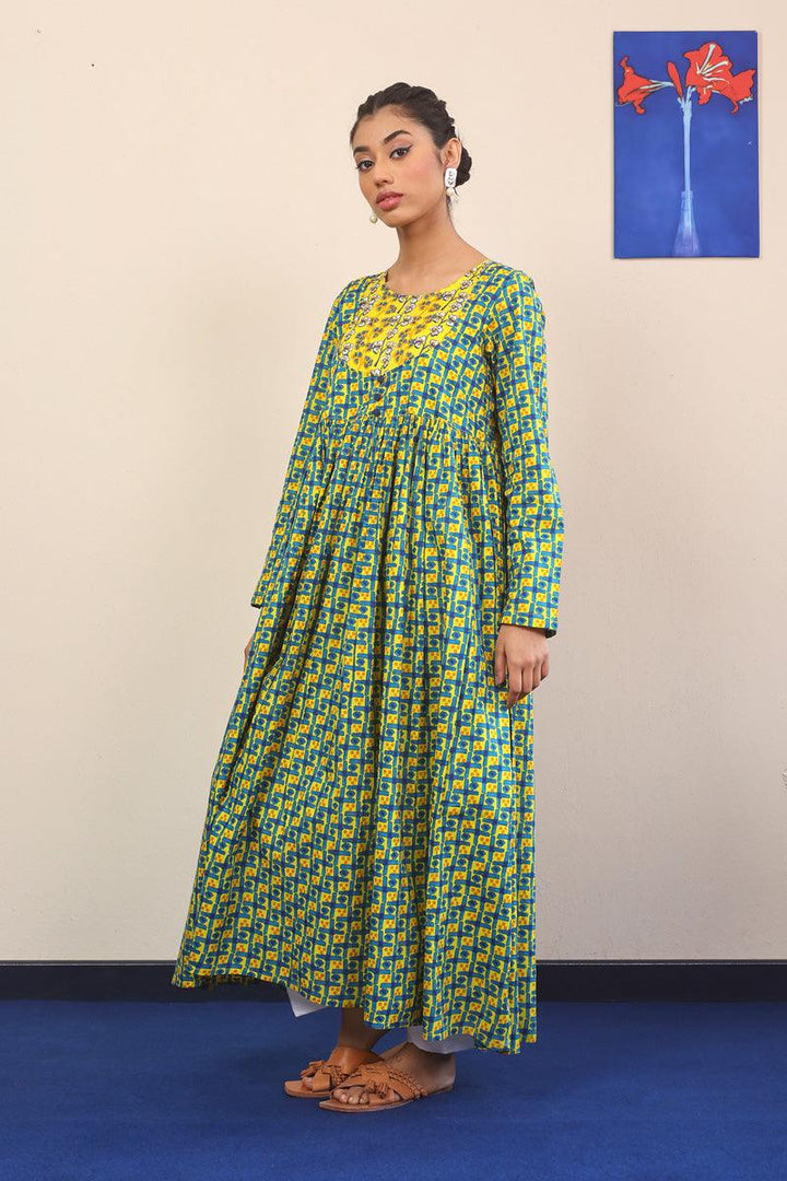 Generation - Cloves Flary Dress - Yellow - Lawn - 1 Piece