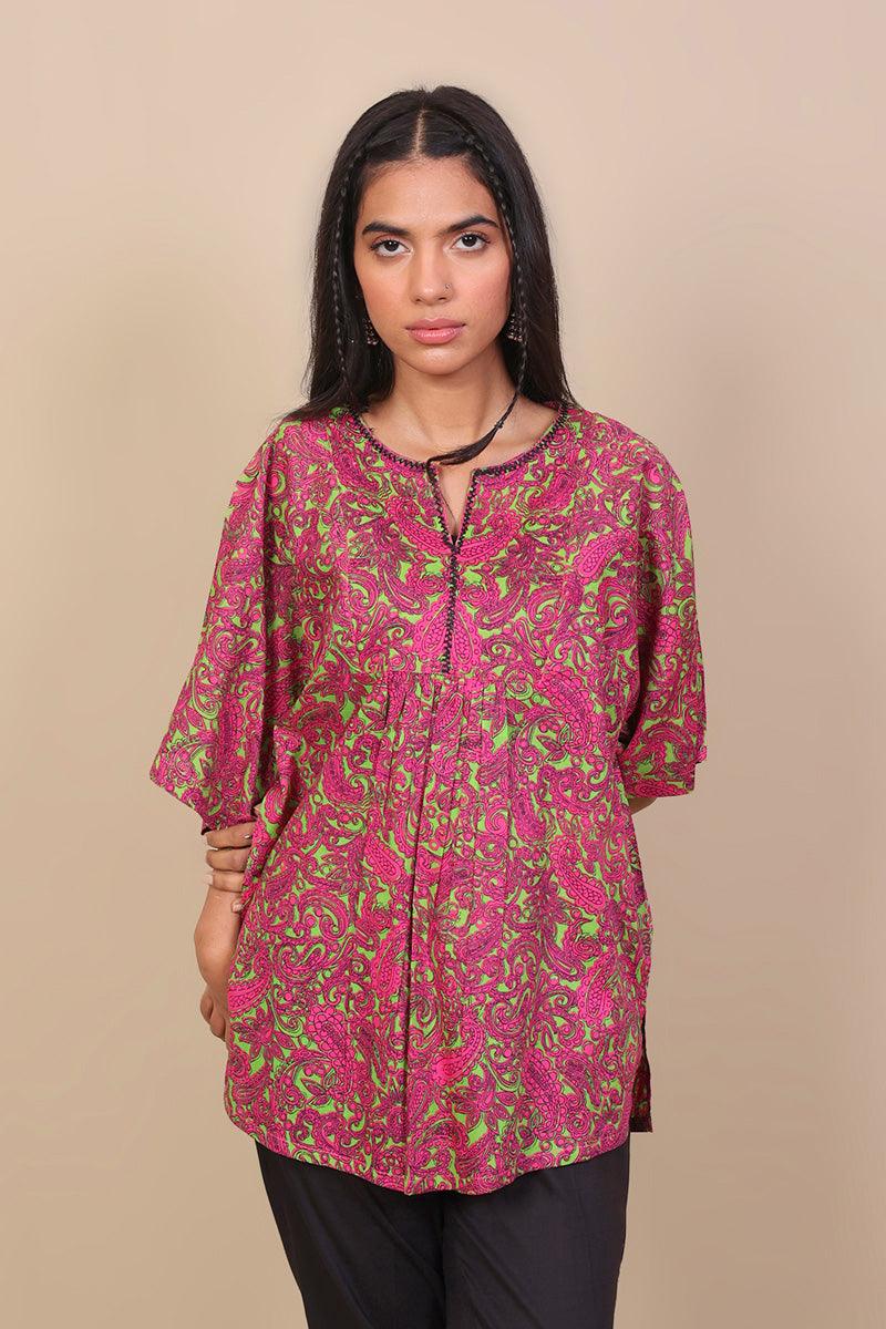 Generation - Keral Tunic - Parrot Green - Voile