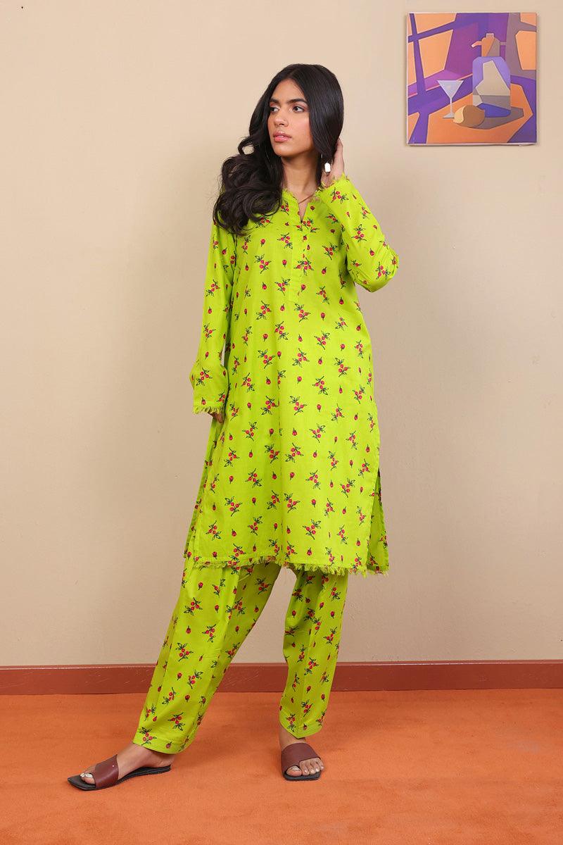 Generation - 2-Piece Marigold Set - Green - Voile