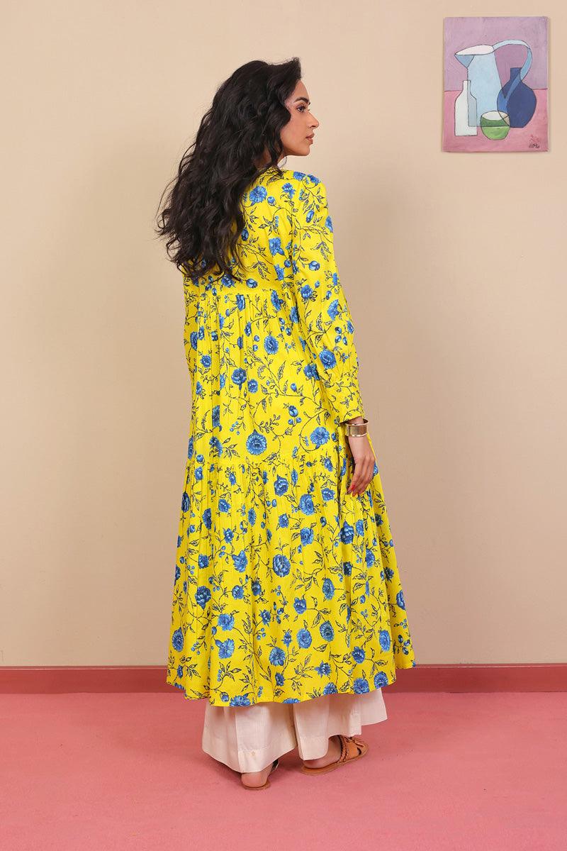 Generation - Marigold Tiered Dress - Yellow - Voile
