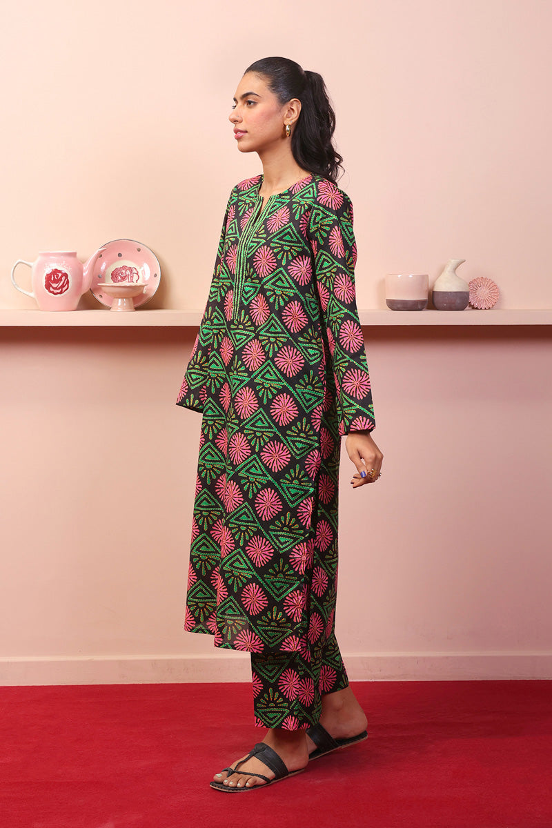 Generation - 2- Piece Kaantha Jungle Pop - Black - Lawn