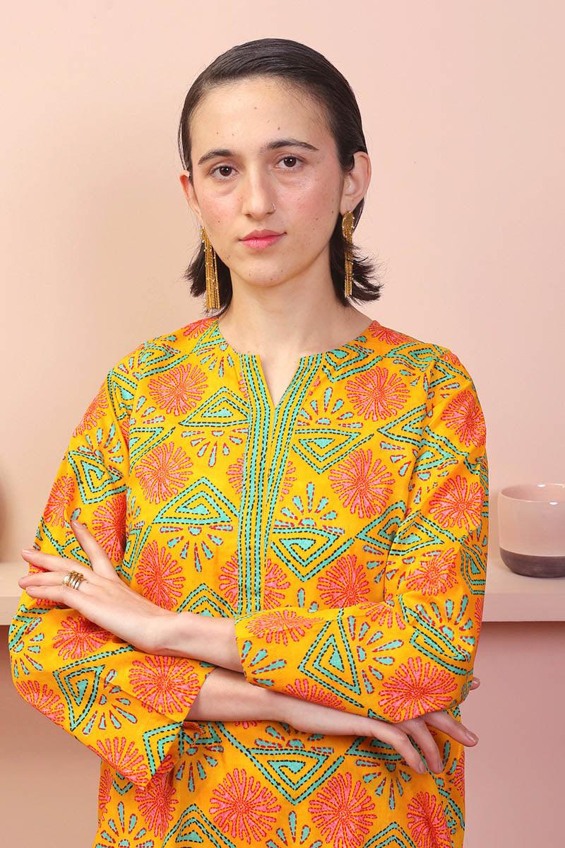 Generation - 2- Piece Kaantha Jungle Pop - Mango Yellow - Lawn