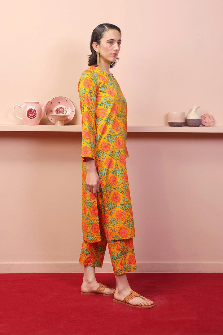 Generation - 2- Piece Kaantha Jungle Pop - Mango Yellow - Lawn