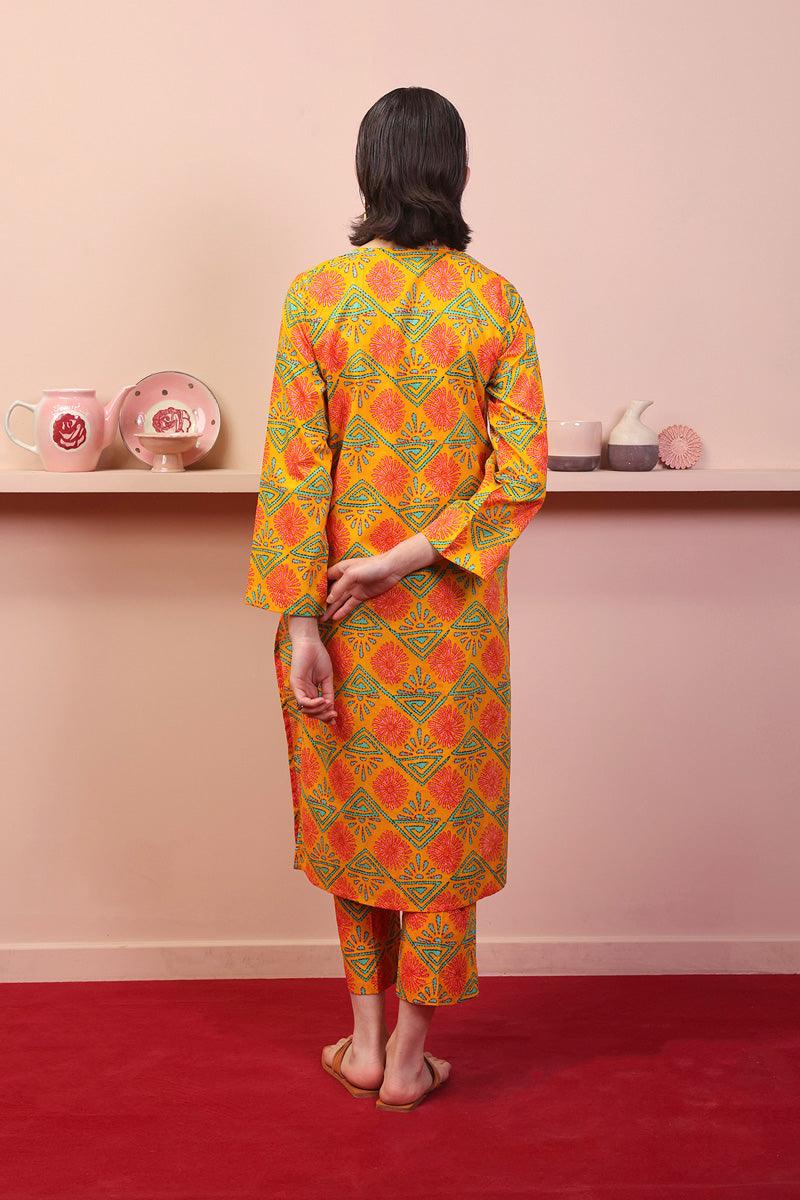 Generation - 2- Piece Kaantha Jungle Pop - Mango Yellow - Lawn