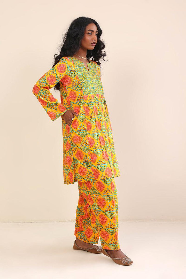 Generation - 2- Piece Kaantha Wonderland Set - Mango Yellow - Lawn
