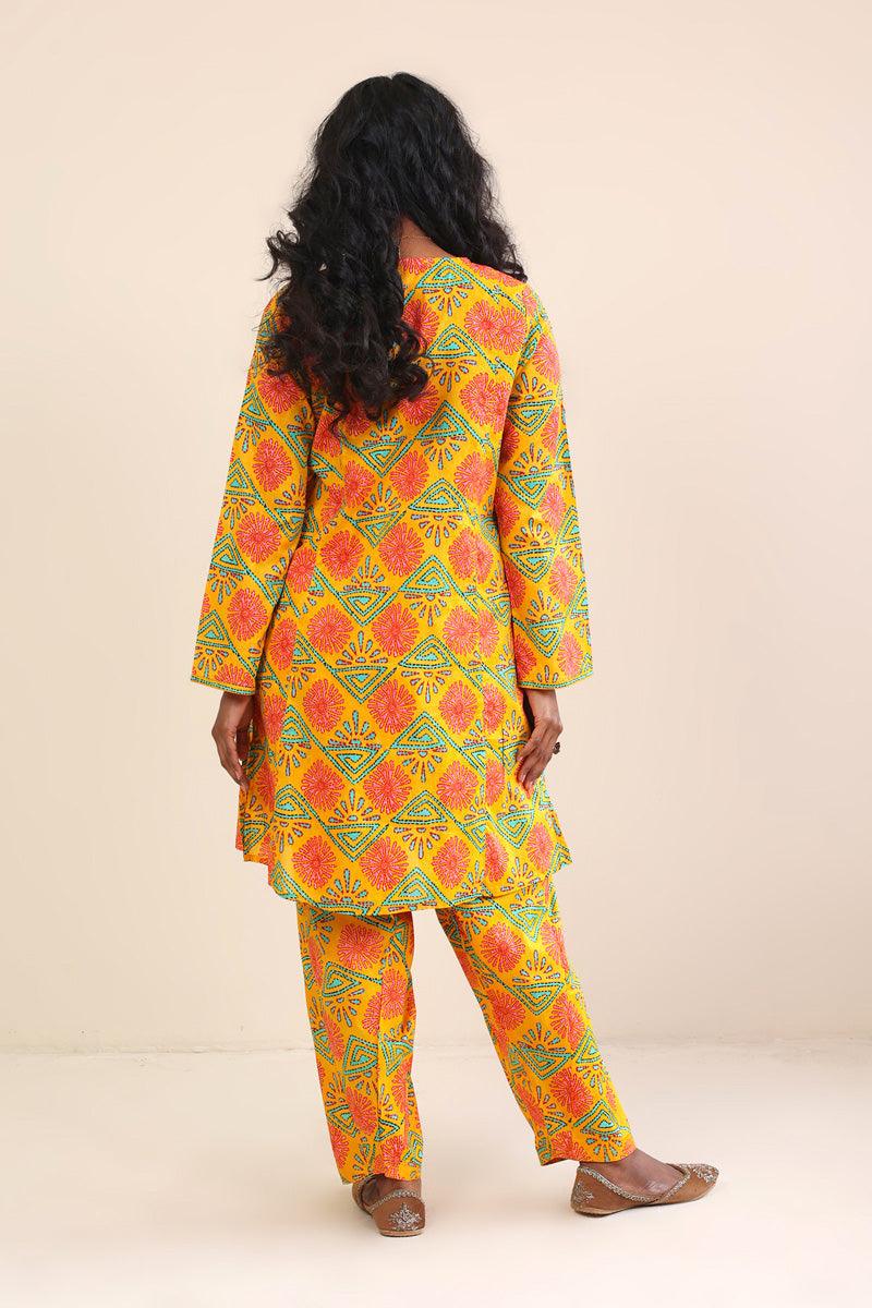 Generation - 2- Piece Kaantha Wonderland Set - Mango Yellow - Lawn