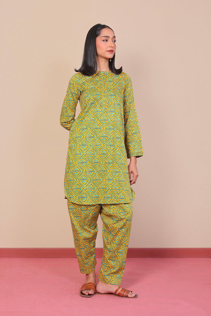 Generation - 2 Piece Kaantha - Mango Yellow  Lawn