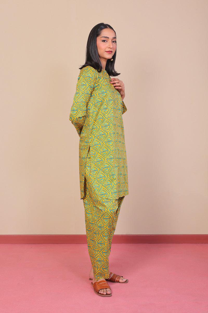 Generation - 2 Piece Kaantha - Mango Yellow  Lawn