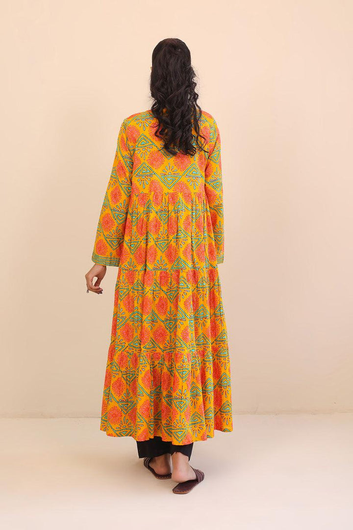 Generation - 1 Piece - Kaantha Artpop Dress - Mango Yellow - Lawn