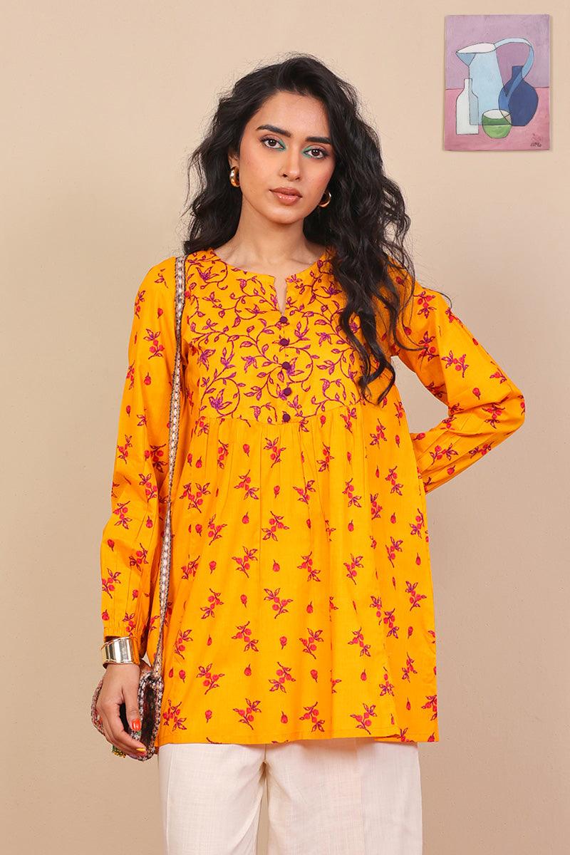 Generation - Marigold Kurta - Orange - Voile