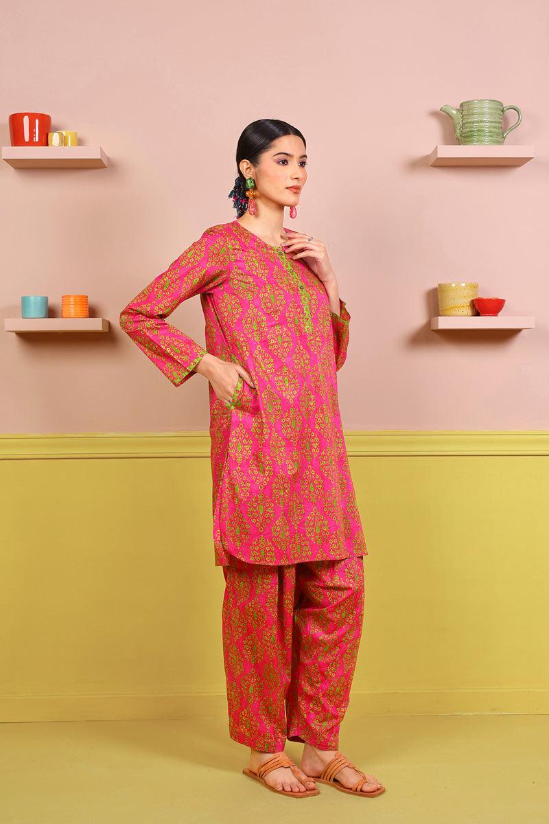 Generation - 2-Piece Thappa Set - Pink - Voile