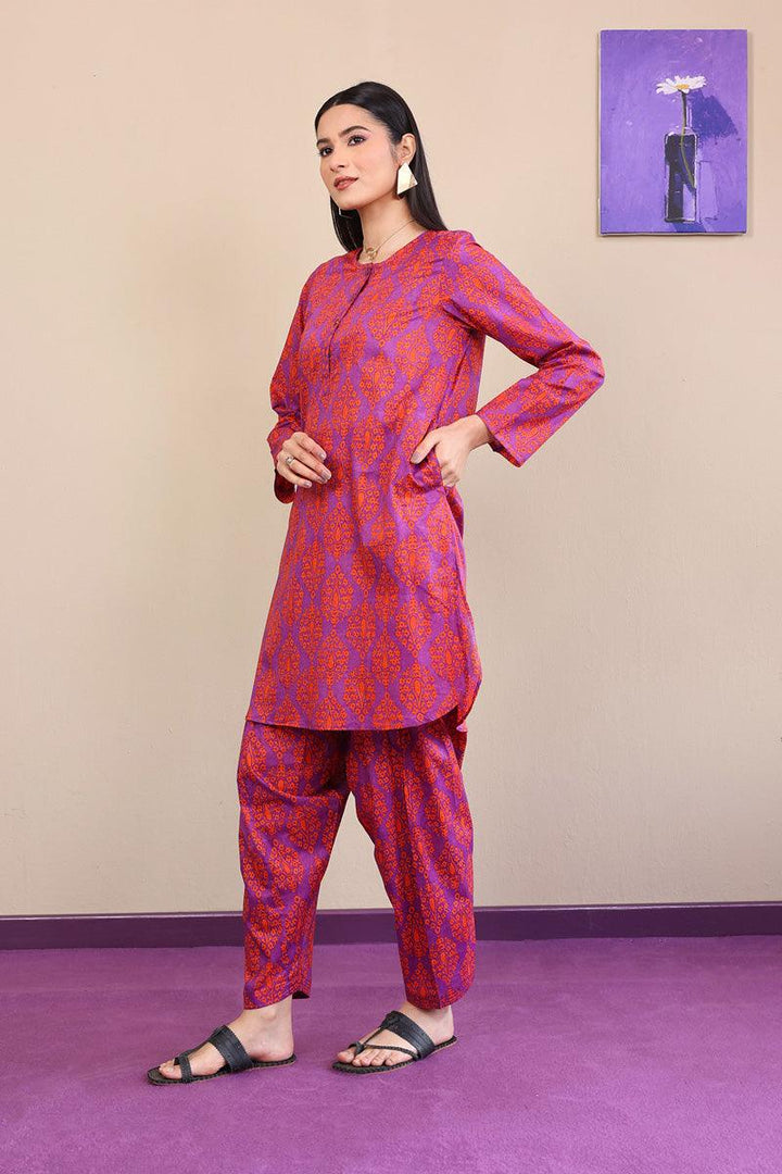 Generation - 2-Piece Thappa Set - Purple - Voile